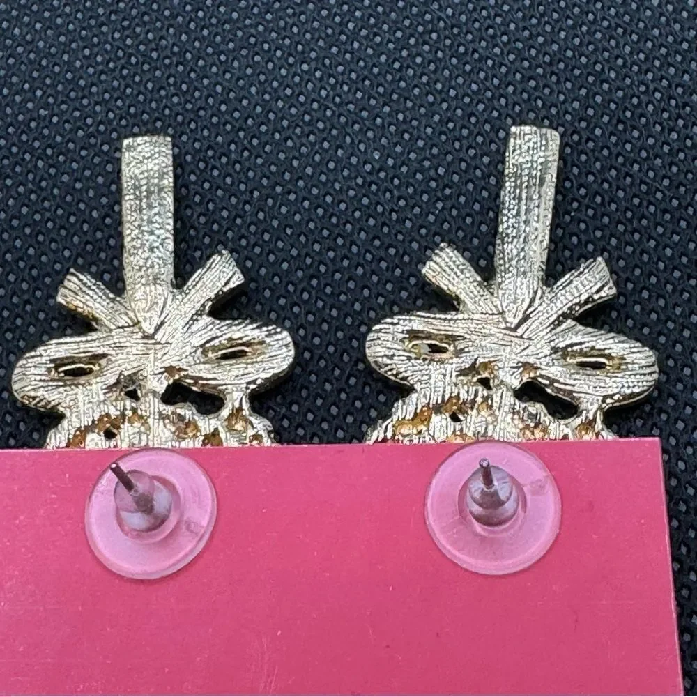 EARRINGS! Betsey Johnson Lollipop Post Earrings BNWT Pink and Red Gemstones